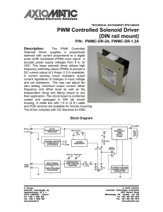 PWM Controlled Solenoid Driver (DIN rail mount)