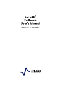 EC-Lab Software User`s Manual