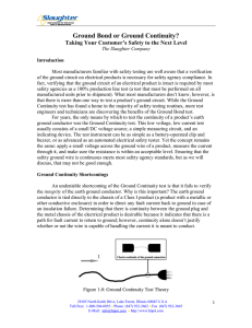 Ground Bond or Ground Continuity?