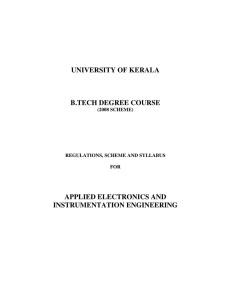 UNIVERSITY OF KERALA B.TECH DEGREE COURSE APPLIED