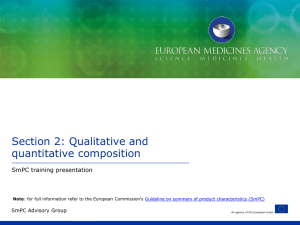 Section 2: Qualitative and quantitative composition