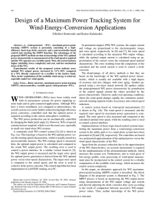 Koutroulis E., Kalaitzakis K., "Design of a Maximum Power Tracking