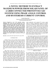 a novel method to extract maximum power from solar panel
