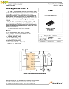 MC33883, H-Bridge Gate Driver IC - Data Sheet