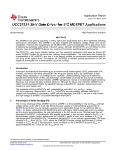 UCC27531 35-V Gate Driver for SiC MOSFET