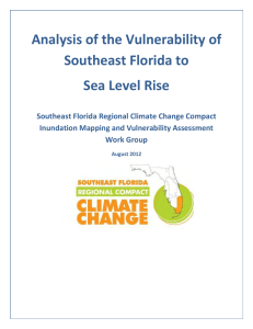 Analysis of the Vulnerability of Southeast Florida to Sea Level Rise