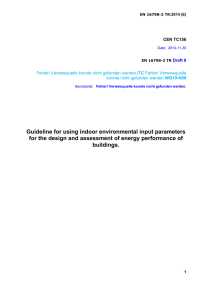 Guideline for using indoor environmental input parameters for