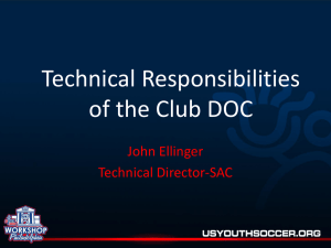 Technical Responsibilities of the Club DOC