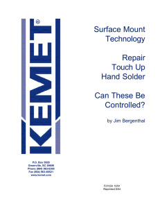 Surface Mount Technology Repair Touch Up Hand Solder