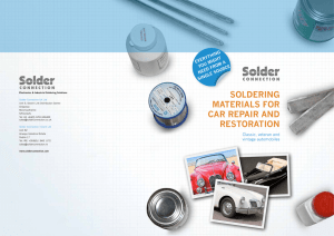 soldEring matErials for car rEpair and rEstoration
