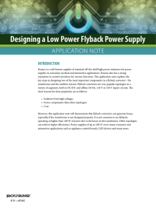 Designing a Low Power Flyback Power Supply