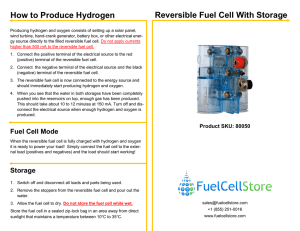 How to Produce Hydrogen Reversible Fuel Cell