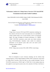 Performance Analysis of a Voltage Source Converter (VSC) based