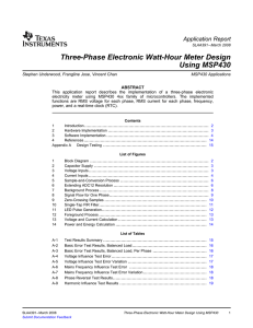 Three-Phase Electronic Watt-Hour Meter Design