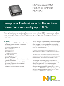 Low-power Flash microcontroller reduces power consumption