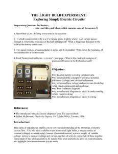 THE LIGHT BULB EXPERIMENT: Exploring Simple