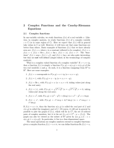 2 Complex Functions and the Cauchy