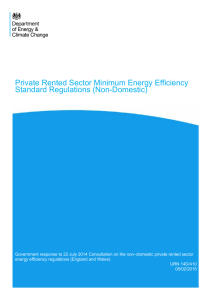 Private Rented Sector Minimum Energy Efficiency Standard