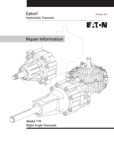 Eaton® Repair Information Repair Information
