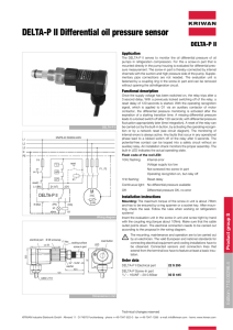DELTA-P II Differential oil pressure sensor