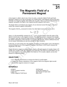 The Magnetic Field of a Permanent Magnet