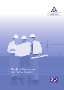 Clients in Construction - Best Practice Guidance