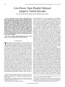 Low-Power State-Parallel Relaxed Adaptive Viterbi Decoder