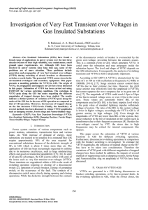 3 Investigation of Very Fast Transient over Voltages in Gas Insulated