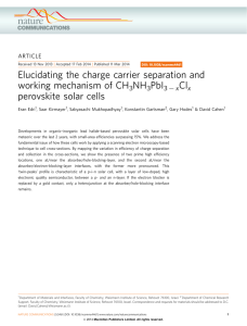 Elucidating the charge carrier separation and working mechanism of