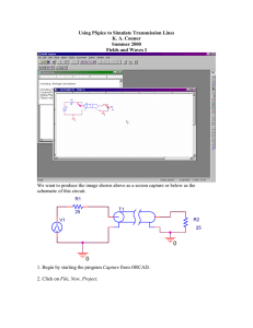 Using PSpice to Simulate Transmission Lines