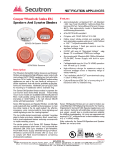 NOTIFICATION APPLIANCES Cooper Wheelock Series E60