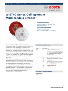 W‑STxC Series Ceiling‑mount Multi‑candela Strobes