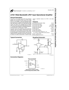 LF351 is an op amp - Chalmers University of Technology