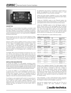 ESRSC Remote Switch Control Interface - Audio