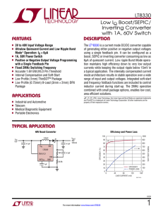 LT8330 - Low Iq Boost/SEPIC/Inverting Converter with 1A, 60V Switch