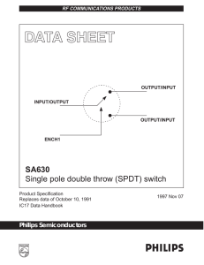 Single pole double throw (SPDT) switch