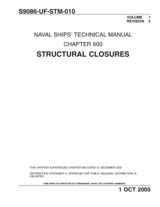 STRUCTURAL CLOSURES - Historic Naval Ships Association