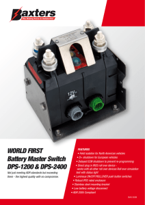WORLD FIRST Battery Master Switch DPS-1200