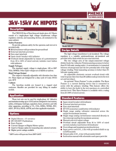 3kV-15kV AC HIPOTS