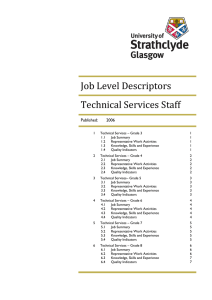 Job Level Descriptors - University of Strathclyde