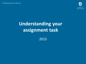 Understanding your assignment task