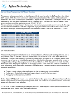 Agilent | Up-and-Down Programming DUT Power Supplies