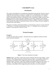 1. Kirchhoff`s Laws