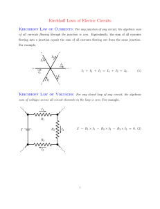 Kirchhoff Laws of Electric Circuits