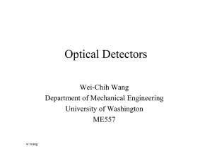 Optical Detectors - University of Washington