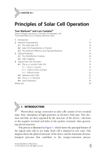 Chapter 1 Principles of Solar Cell Operation