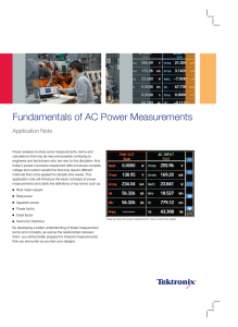 Fundamentals of AC Power Measurements