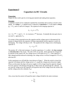 Experiment 5 Capacitors in DC Circuits