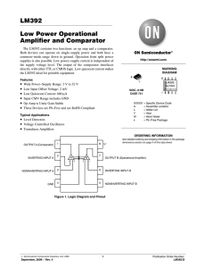 LM392 - Low Power Operational Amplifier and Comparator