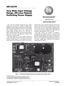 AN1327 - Very Wide Input Voltage Range, Off-Line Flyback